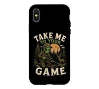 Custodia per iPhone X/XS Portami al tuo gioco Caccia Alien Hunter UFO rapimento