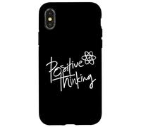 Custodia per iPhone X/XS Positive Thinking Sign Think Like a Proton Be Positive Quote