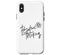 Custodia per iPhone X/XS Positive Thinking Sign Think Like a Proton Be Positive Quote