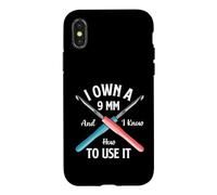 Custodia per iPhone X/XS Possiedo un 9 mm e so come usarlo - uncinetto all'uncinetto