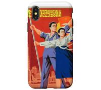 Custodia per iPhone X/XS Poster di propaganda della Corea del Nord, divertente