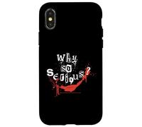 Custodia per iPhone X/XS Poster meme "Why So Serious Joker" con citazione di Batman Villain