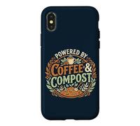 Custodia per iPhone X/XS Powered By Coffee & Compost Funny Gardener