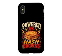 Custodia per iPhone X/XS Powered By Hash Browns Funny Hash Browns Saying Humor Joke