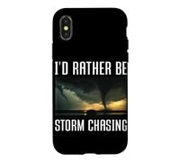 Custodia per iPhone X/XS Preferirei essere tempesta a caccia di Tornado Chaser Meteo