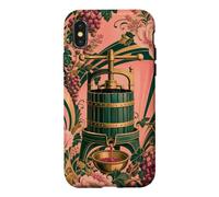 Custodia per iPhone X/XS Pressa Vino Vintage Con Fiori Raccolto