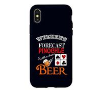 Custodia per iPhone X/XS Previsioni del fine settimana Birra & Pinochle Poker Cool Gioco d'azzardo Hobby
