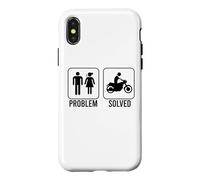 Custodia per iPhone X/XS PROBLEM SOLVED - Figura divertente per moglie fastidiosa