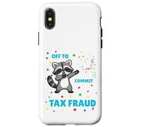 Custodia per iPhone X/XS Procione divertente per commettere barzellette di frode fiscale per i ragionieri