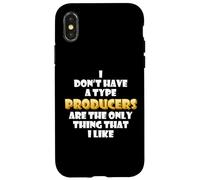 Custodia per iPhone X/XS Producers are the only thing I like Musical Artist EDM DJ