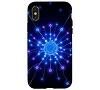 Custodia per iPhone X/XS Progettazione astratta della connessione tecnica dei nodi di rete