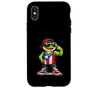 Custodia per iPhone X/XS Progetto grafico Ojo Watchful National Frog Puerto Rico Pride
