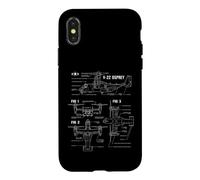 Custodia per iPhone X/XS Progetto V/STOL militare americano V22 Osprey
