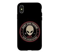 Custodia per iPhone X/XS Programma spaziale segreto/Ufficiale di collegamento con gli alieni Insignia