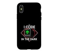Custodia per iPhone X/XS Programmer I Code In The Dark Retro Hacker Skull
