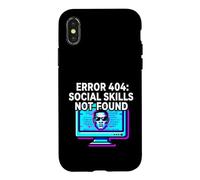 Custodia per iPhone X/XS Programmer Introvert Error 404 Social Skills Not Found