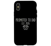Custodia per iPhone X/XS Promosso a papà Est. 2026 con grafica Baby Feet
