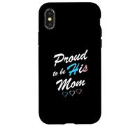 Custodia per iPhone X/XS Proud To Be His Mom Transgender Pride Flag Trans Figlo