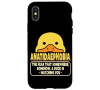 Custodia per iPhone X/XS Psicologia Fobie Divertenti Anatidaefobia Paura Delle Anatre