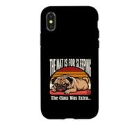 Custodia per iPhone X/XS Pug il tappetino è per dormire la ra extra