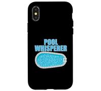 Custodia per iPhone X/XS Pulitore per piscine Servizio piscina Divertente sussurro alla piscina
