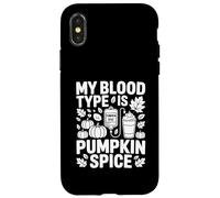 Custodia per iPhone X/XS Pumpkin Spice Il mio gruppo sanguigno è Pumpkin Spice Coffee Lovers