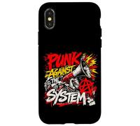Custodia per iPhone X/XS Punk contro il sistema - Protesta ribelle del punk rock