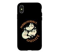 Custodia per iPhone X/XS Purranormal Cativity Funny Halloween Costume Ghost Cats Gift