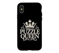 Custodia per iPhone X/XS Puzzle Queen Lover Puzzle Puzzle n Love Dissectologist