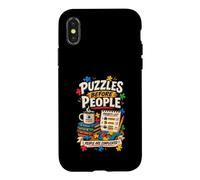 Custodia per iPhone X/XS Puzzles Before People Puzzler Puzzle Shirt
