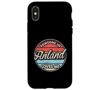 Custodia per iPhone X/XS Qualcuno in Finlandia mi ama orgoglioso finlandese