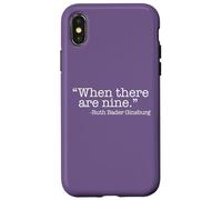 Custodia per iPhone X/XS QUANDO CI SONO NOVE Ruth Bader Ginsburg Citazione Meme
