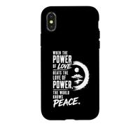 Custodia per iPhone X/XS Quando il potere dell'amore batte l'amore del potere Pace Zen