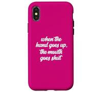 Custodia per iPhone X/XS Quando la mano si alza la bocca si chiude Meme Counselor Fan