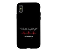 Custodia per iPhone X/XS Quando questa linea si diritta, tutti ti amano - divertente