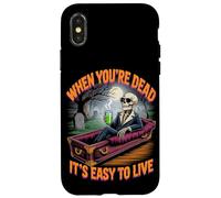 Custodia per iPhone X/XS Quando sei morto è facile vivere | Halloween filosofico