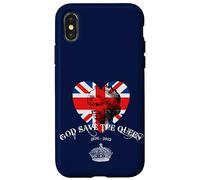 Custodia per iPhone X/XS Queen Elizabeth II save the queen memoriam 1926 - 2022 Love