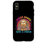 Custodia per iPhone X/XS Queer Books Accogliente e orgoglioso con bradipo