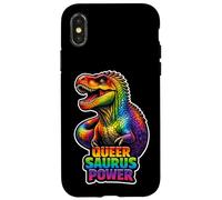 Custodia per iPhone X/XS Queer Saurus Power Rainbow Dino Pride Design