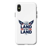 Custodia per iPhone X/XS Questa terra è la mia terra aquila patriottica