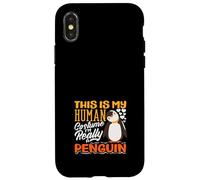 Custodia per iPhone X/XS Questo è il mio costume umano Sono davvero un pinguino