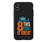 Custodia per iPhone X/XS Questo otto è un grande mostro vibrazioni di compleanno