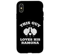 Custodia per iPhone X/XS Questo ragazzo ama il suo Ramona