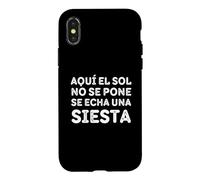 Custodia per iPhone X/XS Qui il sole non tramonta, se echa una siesta