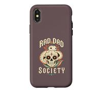 Custodia per iPhone X/XS Rad Axolotl Dad Skull Head Society Funny Anfibio