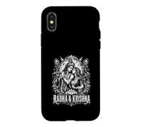 Custodia per iPhone X/XS Radha e Krishna amano oltre i mondi divini