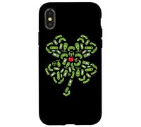 Custodia per iPhone X/XS Ragazzi Gamer Gift Game Shamrock St Patricks Day Irlandese Uomini Bambini