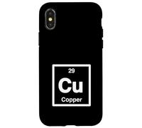 Custodia per iPhone X/XS Rame, Cu - Tavola periodica degli elementi Science Gifts