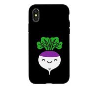 Custodia per iPhone X/XS Rapa vegetali divertenti alimenti alimentari semplice rapa