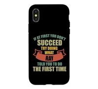 Custodia per iPhone X/XS RAY Personalized Name Shirt RAY First Name